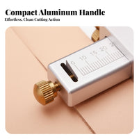 Leather Belt Cutting Tool Mini DIY Leather Belt Cutter Leatherworking Equipment Blade Draw Gauge Easy to Use for Hobbyists