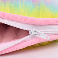 Crossbody Bag Paw-Shaped Shoulder Bag Soft Pile Purse for Teens, Cosplayers