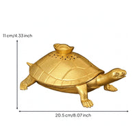 Brass Smoke Dispenser Removable Lid Turtle Smoke Dispenser Compact Size Turtle Censer Holder