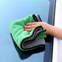 Coral Fleece Car Drying Towel and Car Cleaning Cloths, 40cm x 40cm Car Cleaning Cloths, Double-Sided Thickened Car Washing Equipment for Detailing