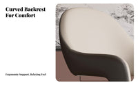 Multi-Purpose Rotating Upholstered Seat Padded Cushion Upholstered Swivel Armchair Sturdy Construction Dining Chair Ergonomic Design for Restaurant Owners, Business Professionals, Reception Area, Kitchen, Living Room, Bedroom