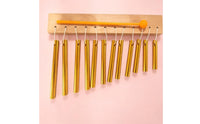 Included Mallet 12-Tone Wind Chime Suspended Tubes Percussion Wind Chime Gold-Colored Music Decor Polished