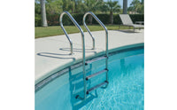 Three-Step Pool Ladder Stainless Steel Swimming Pool Ladder Anti-Slip for in-Ground Pools