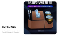 Multifunctional Design center console appendagerestrest Tissue Box with beverage holder Easy Installation Car central storage Organizer Anti-Slip Vehicle Interior entryory Ergonomic assistance for motorists, Families, Sedans, journey Trips