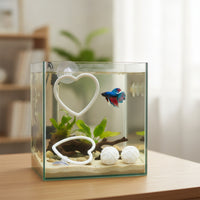 2 Pieces Aquarium Exercise Loop Interactive fishing Training Loop Lightweight with Suction Cup for Bettas