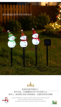 Solar LED Snowman Ground Light for Outdoor Garden Decoration