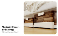 Wheeled Under-Bed Container Sturdy Underbed Rolling Bin Dustproof for Dorm Room