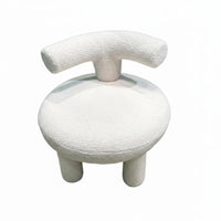 Soft & Comfortable Abstract-Back Soft Chair Modern Minimalist children's Seating Solid Wood Frame Accent Stool Playful Design for Toddlers, Girls, Parents, kids' Room, Playroom, Nursery, Entryway
