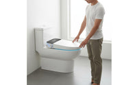 Instant Heating Smart Toilet Seat Single-Piece Design Smart Toilet Seat Cover Motion Sensor Bathroom Fixture Hands Automatic