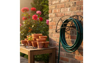 Space-Saving Wall-Mounted Hose Rack Weather Resistant Garden Hose Hanger Rustproof for Yard, Garage