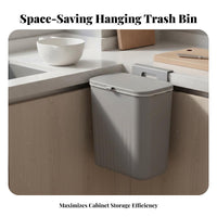 Wall Mounted Trash Can Space Saving Hanging Trash Can Hanging Cabinet Garbage Bin Easy Installation Sliding Lid Waste Bin