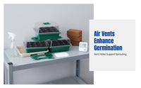12-Cell Planting Tray, Ventilated Nursery Propagation Box Set with Transplant Tool and Tags, Multi-Option for Greenhouse