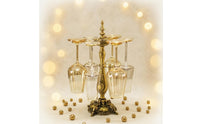 Stemware Rack Antique Style Grape Glass Rack Weighted Base Household Storage for Home Bar