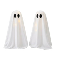 2 Pieces White Ghost Decoration with Draped Body Lightweight Material Ghost Fall Compact for Patio