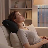 Multi-Functional Electric Kneading Massage Cushion Heating Function Massage Cushion Soothing Heat Heated Shiatsu Back and Neck Massager Ergonomic Design for Office Workers, Drivers, Car, Travel