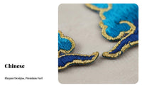 Fiery Avian Crown Embroidery Kit Gilded Accents Traditional Chinese Attire Headdress Material Set Embroidered Fiery Avian Embroidery Piece Set