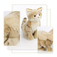 Cat Stuffed Animal Stuffed Feline Stuffed Toy Kitten Stuffed Animal Fuzzy Sitting for Children, Nursery, Shelf