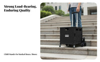 65 L Collapsible Rolling Crate Space-Saving Mobile Storage Multi-Purpose