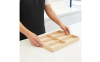Multi-Compartment Eyewear Tray Wood Construction Eyeglass Display Organizer Thickened Board Wooden Sunglasses Tray for Retailers, Drawer