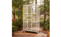 Metal Avian Enclosure Cage Versatile Avian Enclosure Cage Heavy Duty Wrought Iron Birdcage for Aviary