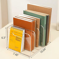Acrylic Magazine Holder Desktop File Organizer, 3 Tier Clear Rack, Desk Storage for Study Room and Office, for Students