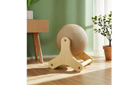 Interactive Cat Scratching Toy Stable Scratcher with Wooden Solid Frame Scratcher Toy Natural for Kittens