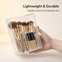 Clear Acrylic Lipstick Organizer, Dustproof Large Capacity Cosmetic Storage Box, for Vanity Table and Bedroom Multi-Compartment Makeup with Drawers