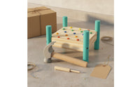Early Development Toddler Pounding Bench Educational Wooden Hammer Peg Toy for Toddlers, Kids