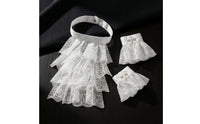 Lace Bib with Cuffs Vintage-Themed Lace Jabot Gothic Historical for Actors, Photography Props