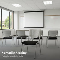 Foldable Design Student Chair with Attached Desk Space-Saving Student Desk Chair Long-Lasting Steel Frame Comfortable Cushion for Students, Trainees, Office Workers, Classrooms, Training Room, Offices, Library