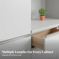 2 Pieces Stainless Steel Drawer Protector Rustproof Cabinet Door Edges Protectors for Kitchen, Under Sink, Lavatory
