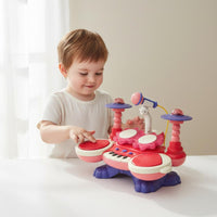 Electronic Drum Piano Toy Multifunction Children's Drum Keyboard Toy Beginner Friendly for Kids, Beginners, Indoor Play, Music Practice