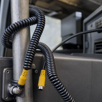 M12 4-Pin Coiled Aviation Cable for Car and Truck Video Systems