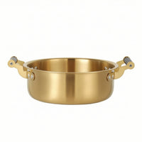 Stainless Steel Ramen Pot Double Handle Ramen Pot with Handles Riveted Cookware for Home Cooks