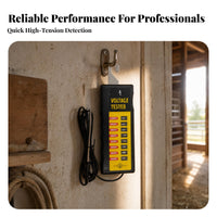 12000 V Electric Fence Voltage Tester Indicator Indication Panels Electric Fence Tester Attached Cable Testing Tool Hanging Hook