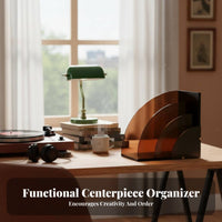 Record Storage Rack Compact Design Strong Load Capacity for Desk