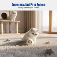 Wool Ball Cat Toy, Quiet Plush Ball, Interactive Enrichment, Cartoon Animal Design