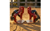 Aluminum Horse Stirrups Stainless Steel Aluminum Stirrups Equestrian Gear Polished Finish for Adults