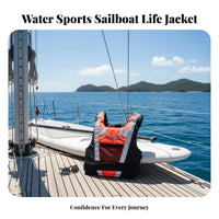 Sailing Flotation Vest Certified 12402-5 Approved Watersports Vest Kayaking Flotation Vest Adjustable Fit Grown-up Flotation