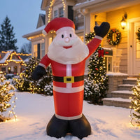 Christmas Inflatable Santa Easy to Install Inflatable Santa Figure Festive Yard Decoration for Lawn