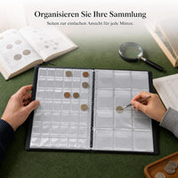 Coin Collection Album with Mixed Pockets for 270 Coins