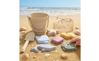 Bright Colors Silicone Sand Pail Set Safe Material Silicone Beach Toy Set Easy to Clean Beach Pail with Shovel Portable for Children, Sandbox, Outdoor