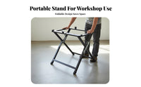 Foldable Miter Saw Stand Adjustable Support Arms Portable Saw Stand Quick Release Mounts Heavy Duty for Woodworkers, Contractors, DIY Enthusiasts, Woodworking, Job Site, Garage