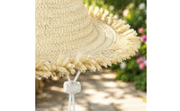 Rustic Pet Hat Set Handmade Woven Straw Collar Lace Trim Elizabethan Collar Ruffled Rim