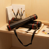 Portable Telescoping Art Tube Sturdy Plastic Art Storage Tube Large Capacity for Students, Architects, Travel