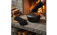 Long Cuff BBQ Gloves Anti-Scald Heat Resistant Gloves Versatile Guarding Equipment for Welders, Camping, Kitchen