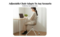 Transparent Look Clear Armless caster Chair Minimalist Design Office Furniture Adjustable Height Space-Saving for Remote Workers, Students, Women, Study Room, Dormitory, Bedroom