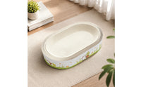 Corrugated Cat Scratching Board Bed Oval Cat Bed with Scratcher Recyclable Pet Supply Space-Saving for Cats, Apartment