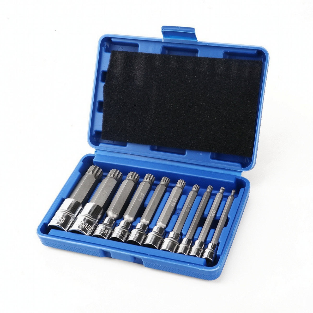 10 Pieces Bit Socket Kit Reinforced Bit Socket Set with Case Anti-Slip Tools for Automotive Repair, Machinery Maintenance