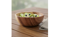 Acacia Wood Bowl Japanese Style Soup Bowl Smooth Surface Tableware for Kids